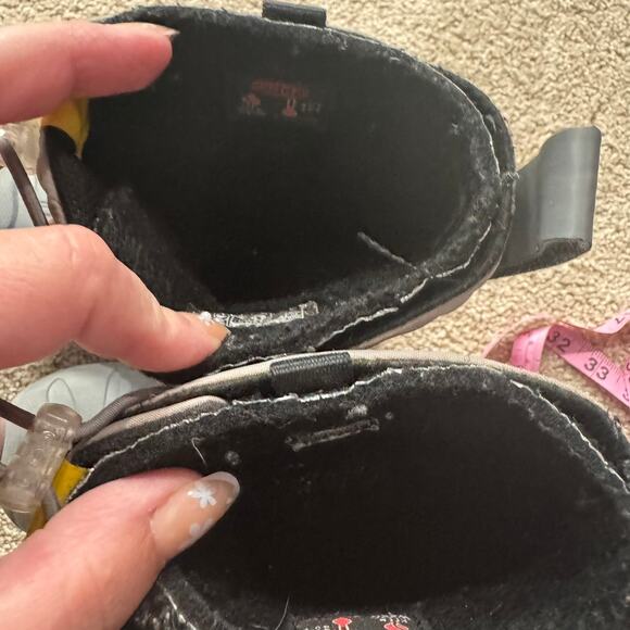 Keen Lumi Waterproof Snow Boots Big Girls Size 1 Insulated Warm Gray w/ Purple - Picture 13 of 16